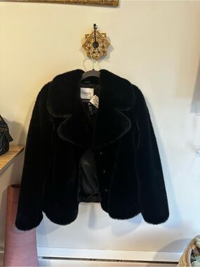 Ricki's Black Faux Fur Jacket for Women